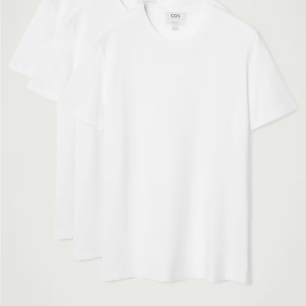 COS Minimalist White Crew Neck Tee